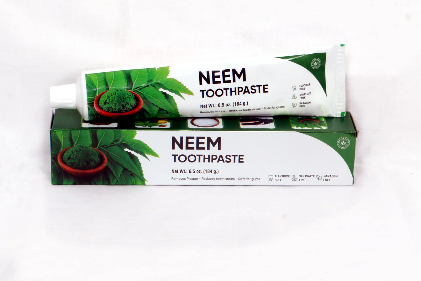 Natural neem toothpaste for fresh breath and healthy gums