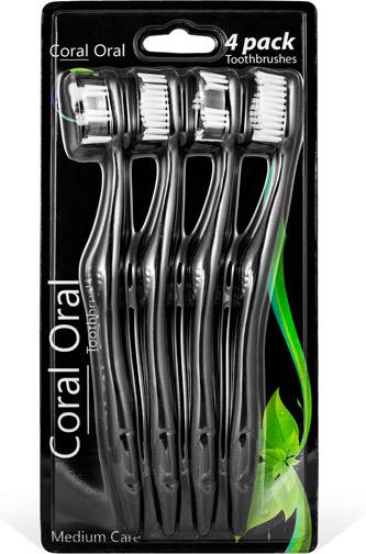 Coral Oral 4 pack Toothbrushes