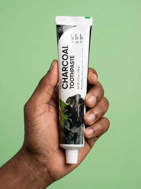 Coral Oral activated charcoal toothpaste tube for fresh breath