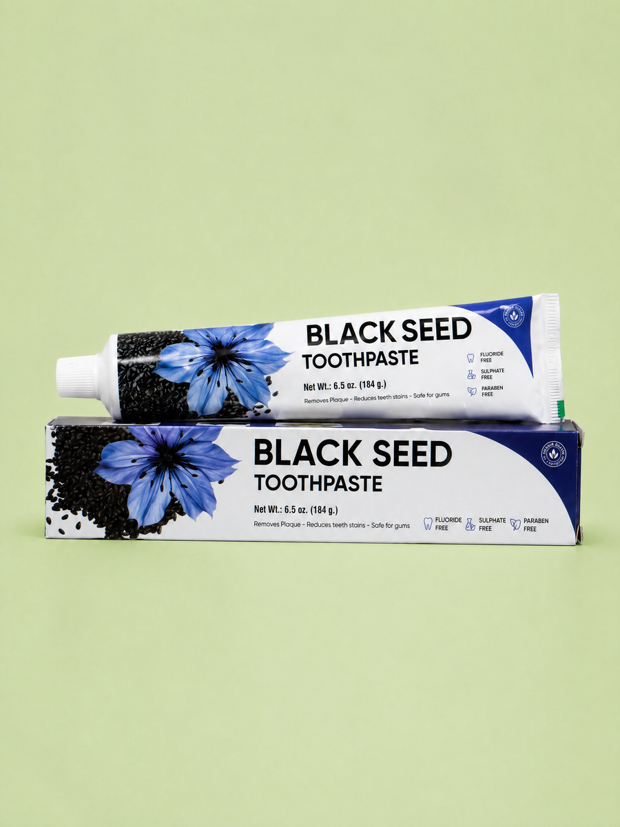 Black seed toothpaste for daily oral hygiene and fresh breath