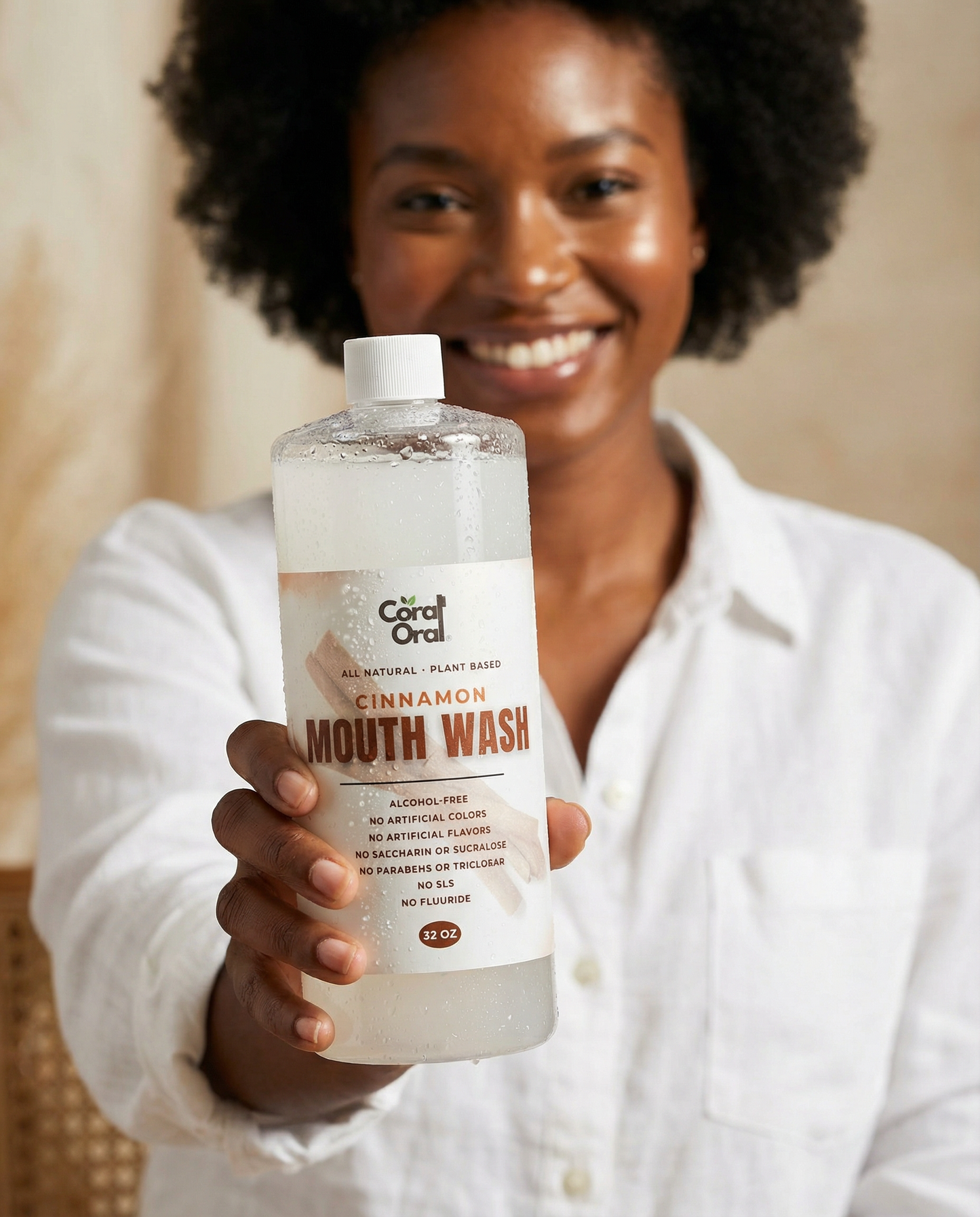 Cinnamon mouth wash for long-lasting fresh breath and cleanliness
