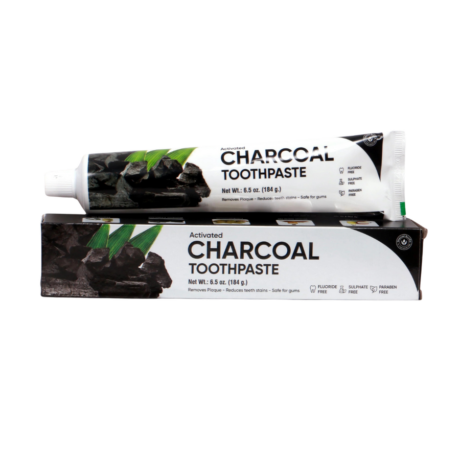 Natural charcoal toothpaste by Coral Oral for daily oral care