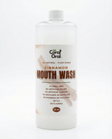 Coral Oral cinnamon mouth wash bottle with refreshing formula
