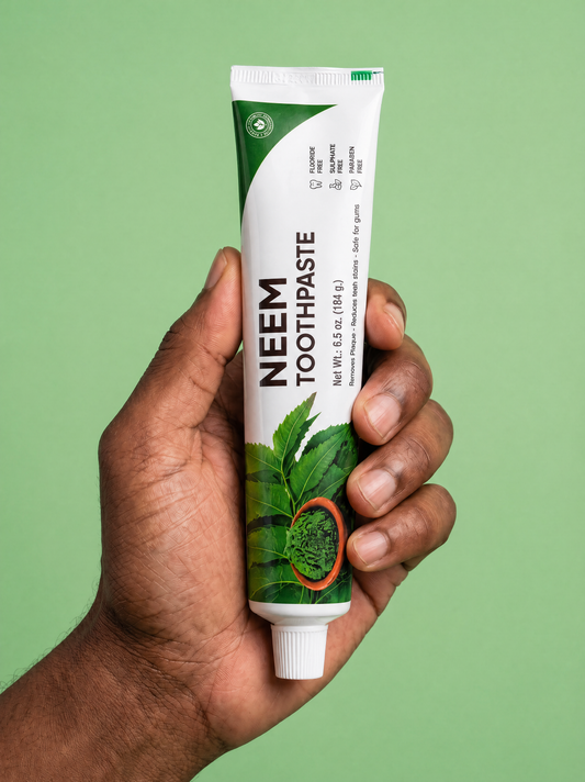 Coral Oral neem toothpaste tube with natural neem extract