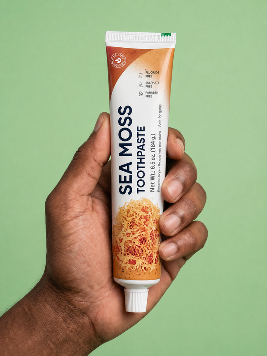 Coral Oral sea moss toothpaste tube for healthy gums