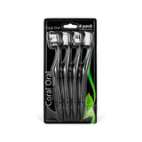 Four medium bristle toothbrushes for daily oral care