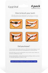4-pack toothbrushes for comfortable everyday brushing